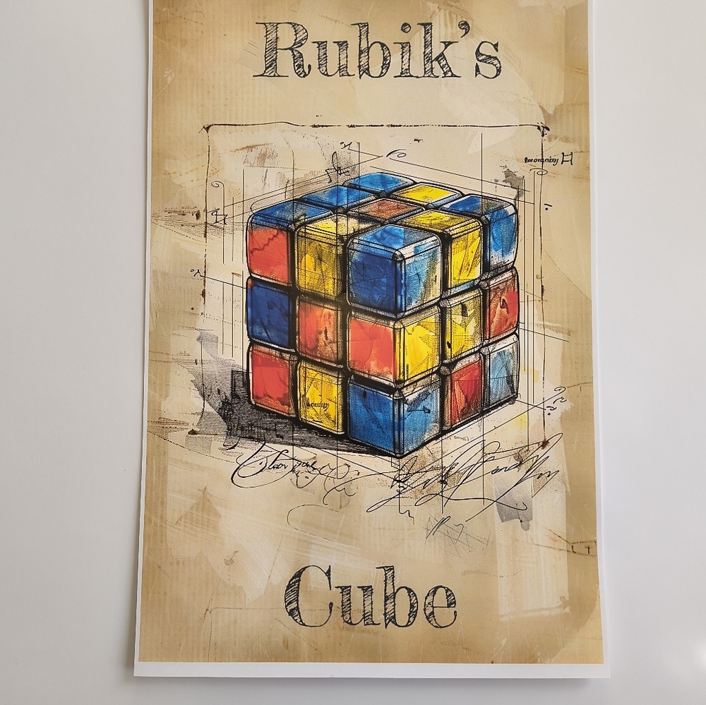 Rubik's Cube 11x17 Art Print